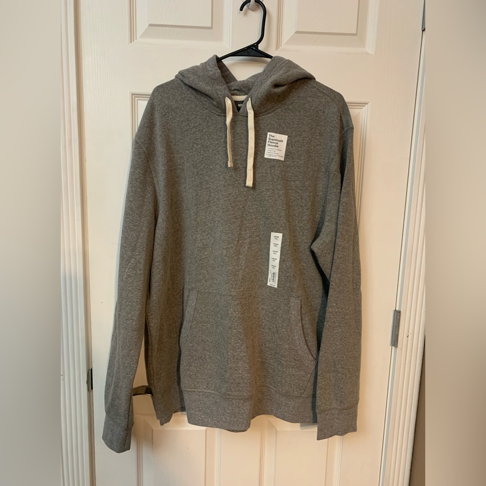 Sonoma, Mens 2XL Hooded Sweatshirt, Grey, NWT!